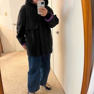 T by Alexander Wang Scuba Rain Jacket with Purple Accents